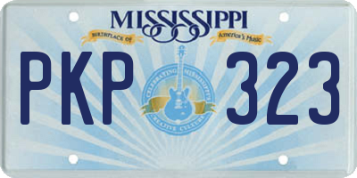 MS license plate PKP323