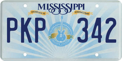 MS license plate PKP342