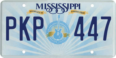 MS license plate PKP447