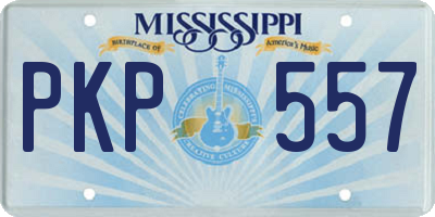 MS license plate PKP557