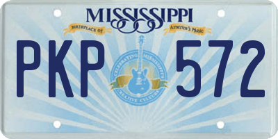 MS license plate PKP572