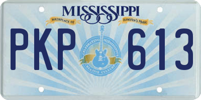MS license plate PKP613