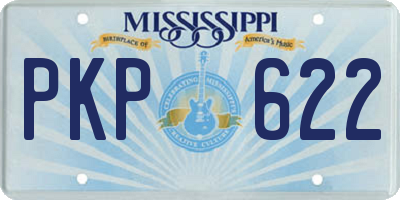 MS license plate PKP622