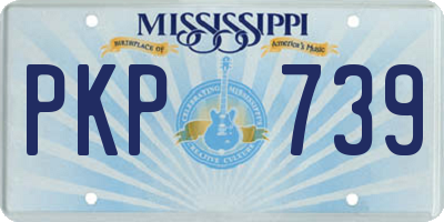MS license plate PKP739