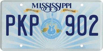 MS license plate PKP902