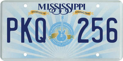 MS license plate PKQ256