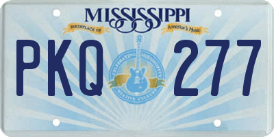 MS license plate PKQ277
