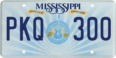 MS license plate PKQ300