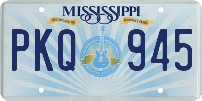 MS license plate PKQ945