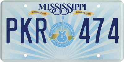 MS license plate PKR474