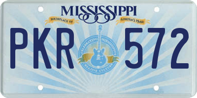 MS license plate PKR572