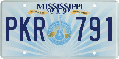 MS license plate PKR791