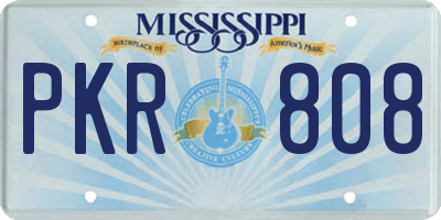 MS license plate PKR808