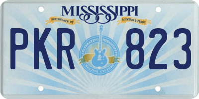 MS license plate PKR823