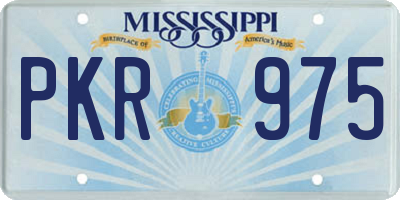 MS license plate PKR975