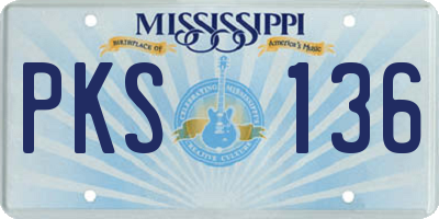 MS license plate PKS136