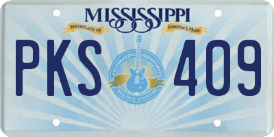 MS license plate PKS409