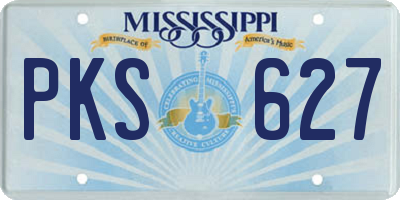 MS license plate PKS627