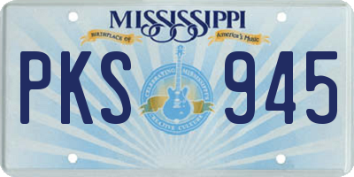 MS license plate PKS945