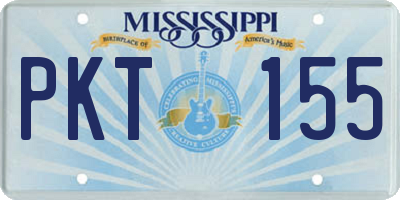 MS license plate PKT155