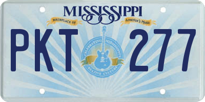 MS license plate PKT277