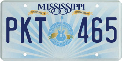 MS license plate PKT465