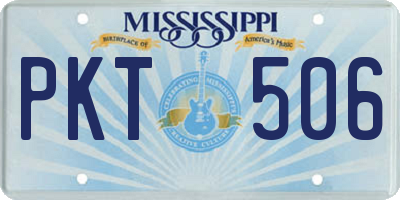 MS license plate PKT506