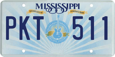 MS license plate PKT511