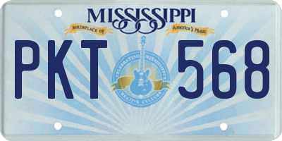 MS license plate PKT568