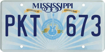 MS license plate PKT673