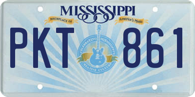 MS license plate PKT861