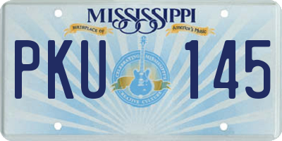 MS license plate PKU145