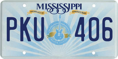 MS license plate PKU406