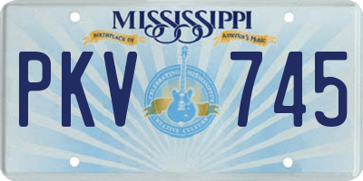 MS license plate PKV745