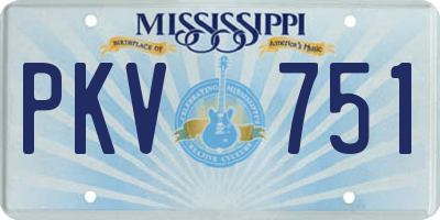 MS license plate PKV751