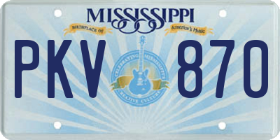 MS license plate PKV870