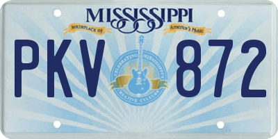 MS license plate PKV872