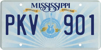MS license plate PKV901