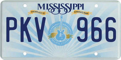 MS license plate PKV966