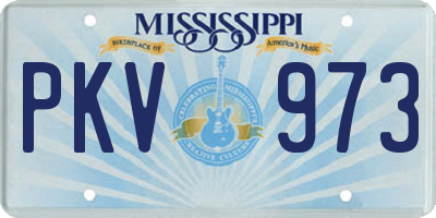 MS license plate PKV973