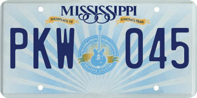 MS license plate PKW045