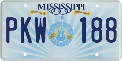 MS license plate PKW188