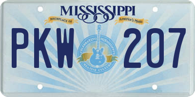 MS license plate PKW207