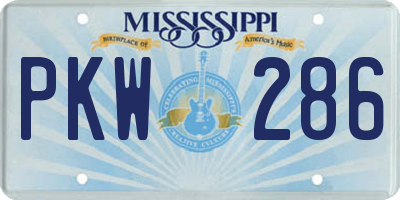 MS license plate PKW286
