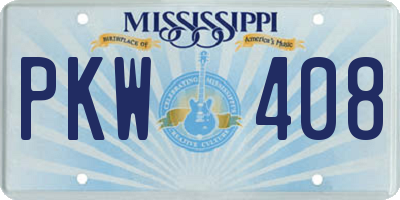 MS license plate PKW408