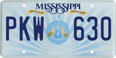 MS license plate PKW630