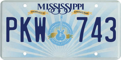 MS license plate PKW743