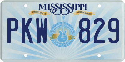 MS license plate PKW829