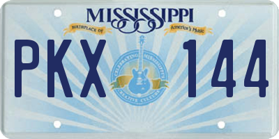 MS license plate PKX144