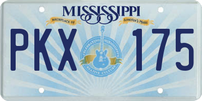 MS license plate PKX175